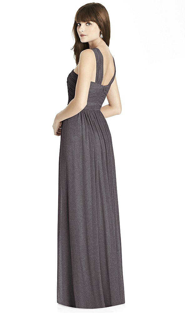 Back View - Stormy Silver After Six Shimmer Bridesmaid Dress 6785LS