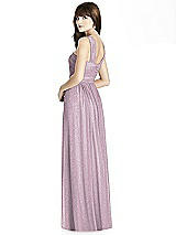 Rear View Thumbnail - Suede Rose Silver After Six Shimmer Bridesmaid Dress 6785LS