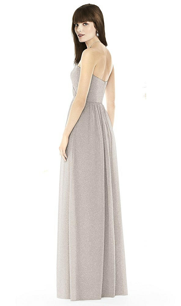 Back View - Taupe Silver After Six Shimmer Bridesmaid Dress 6794LS