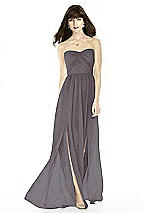 Front View Thumbnail - Stormy Silver After Six Shimmer Bridesmaid Dress 6794LS