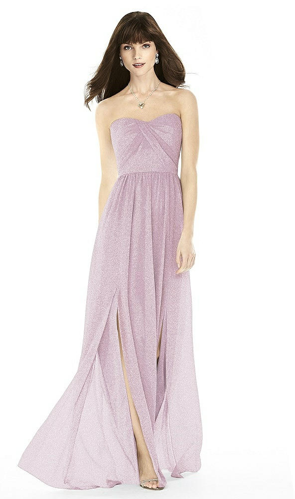 Front View - Suede Rose Silver After Six Shimmer Bridesmaid Dress 6794LS