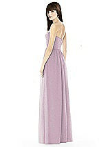 Rear View Thumbnail - Suede Rose Silver After Six Shimmer Bridesmaid Dress 6794LS