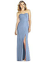 Front View Thumbnail - Cloudy Silver After Six Shimmer Bridesmaid Dress 6803LS