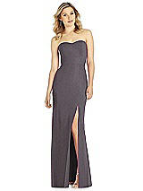 Front View Thumbnail - Stormy Silver After Six Shimmer Bridesmaid Dress 6803LS