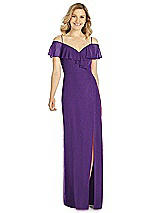 Front View Thumbnail - Majestic Gold After Six Shimmer Bridesmaid Dress 6809LS