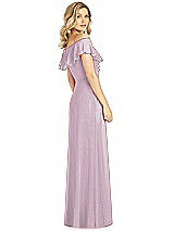 Rear View Thumbnail - Suede Rose Silver After Six Shimmer Bridesmaid Dress 6809LS