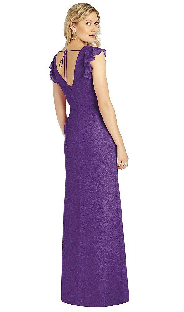 Back View - Majestic Gold After Six Shimmer Bridesmaid Dress 6810LS