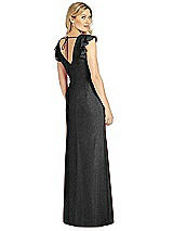 Rear View Thumbnail - Black Silver After Six Shimmer Bridesmaid Dress 6810LS