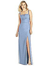 Front View Thumbnail - Cloudy Silver After Six Shimmer Bridesmaid Dress 6811LS