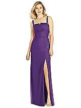 Front View Thumbnail - Majestic Gold After Six Shimmer Bridesmaid Dress 6811LS
