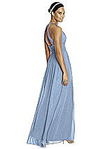 Rear View Thumbnail - Cloudy Silver & Dark Nude Studio Design Shimmer Bridesmaid Dress 4518LS