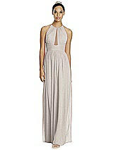 Front View Thumbnail - Taupe Silver & Dark Nude Studio Design Shimmer Bridesmaid Dress 4518LS