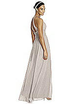 Rear View Thumbnail - Taupe Silver & Dark Nude Studio Design Shimmer Bridesmaid Dress 4518LS