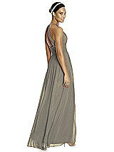 Rear View Thumbnail - Mocha Gold & Dark Nude Studio Design Shimmer Bridesmaid Dress 4518LS
