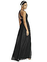 Rear View Thumbnail - Black Silver & Dark Nude Studio Design Shimmer Bridesmaid Dress 4518LS