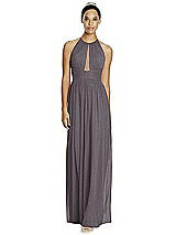 Front View Thumbnail - Stormy Silver & Dark Nude Studio Design Shimmer Bridesmaid Dress 4518LS
