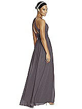 Rear View Thumbnail - Stormy Silver & Dark Nude Studio Design Shimmer Bridesmaid Dress 4518LS