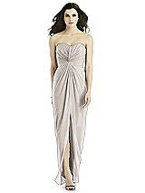 Front View Thumbnail - Taupe Silver Studio Design Shimmer Bridesmaid Dress 4523LS