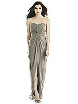 Front View Thumbnail - Mocha Gold Studio Design Shimmer Bridesmaid Dress 4523LS