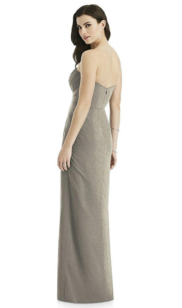 Back View - Mocha Gold Studio Design Shimmer Bridesmaid Dress 4523LS