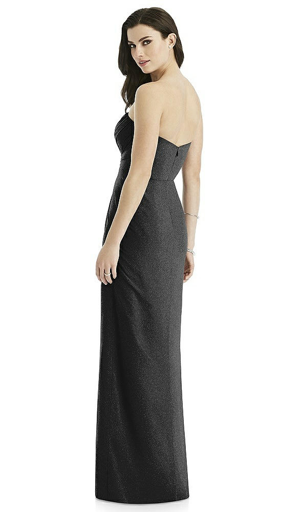 Back View - Black Silver Studio Design Shimmer Bridesmaid Dress 4523LS