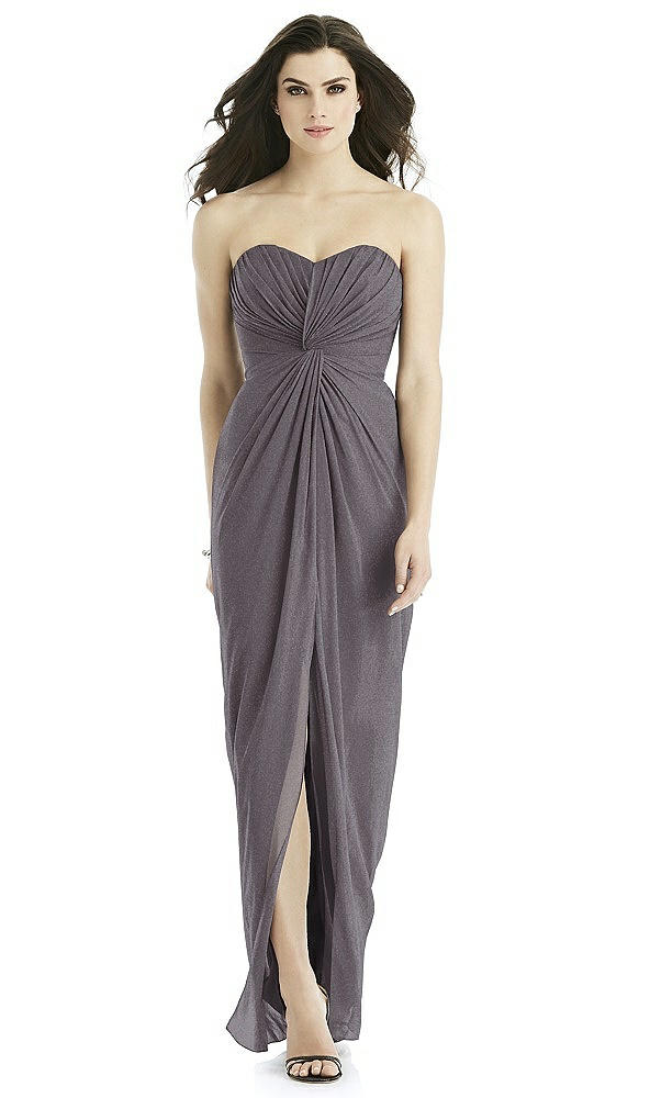 Front View - Stormy Silver Studio Design Shimmer Bridesmaid Dress 4523LS