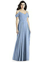 Rear View Thumbnail - Cloudy Silver Studio Design Shimmer Bridesmaid Dress 4525LS