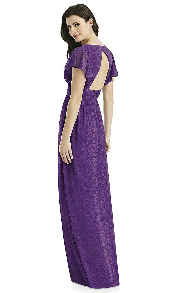 Back View - Majestic Gold Studio Design Shimmer Bridesmaid Dress 4526LS