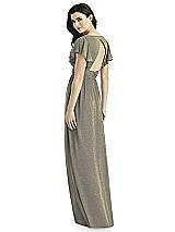 Rear View Thumbnail - Mocha Gold Studio Design Shimmer Bridesmaid Dress 4526LS