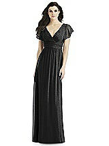 Front View Thumbnail - Black Silver Studio Design Shimmer Bridesmaid Dress 4526LS