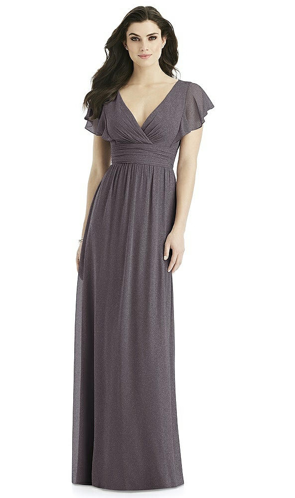 Front View - Stormy Silver Studio Design Shimmer Bridesmaid Dress 4526LS
