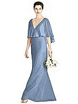 Front View Thumbnail - Cloudy Silver Studio Design Shimmer Bridesmaid Dress 4538LS