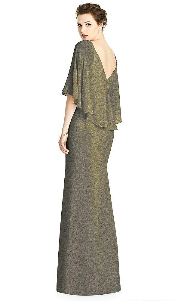 Back View - Mocha Gold Studio Design Shimmer Bridesmaid Dress 4538LS
