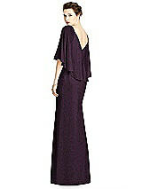 Rear View Thumbnail - Aubergine Silver Studio Design Shimmer Bridesmaid Dress 4538LS
