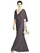Front View Thumbnail - Stormy Silver Studio Design Shimmer Bridesmaid Dress 4538LS