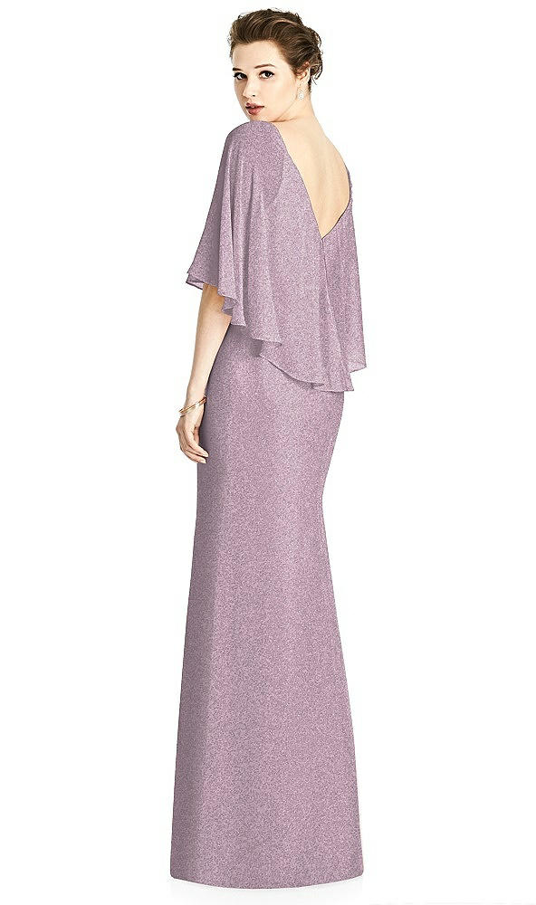 Back View - Suede Rose Silver Studio Design Shimmer Bridesmaid Dress 4538LS