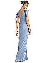 Rear View Thumbnail - Cloudy Silver Studio Design Shimmer Bridesmaid Dress 4542LS