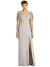 Front View Thumbnail - Taupe Silver Studio Design Shimmer Bridesmaid Dress 4542LS