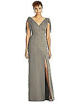 Front View Thumbnail - Mocha Gold Studio Design Shimmer Bridesmaid Dress 4542LS