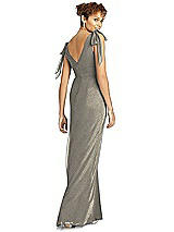 Rear View Thumbnail - Mocha Gold Studio Design Shimmer Bridesmaid Dress 4542LS