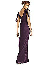 Rear View Thumbnail - Aubergine Silver Studio Design Shimmer Bridesmaid Dress 4542LS