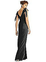 Rear View Thumbnail - Black Silver Studio Design Shimmer Bridesmaid Dress 4542LS