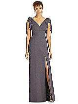 Front View Thumbnail - Stormy Silver Studio Design Shimmer Bridesmaid Dress 4542LS