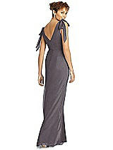 Rear View Thumbnail - Stormy Silver Studio Design Shimmer Bridesmaid Dress 4542LS