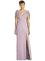 Front View Thumbnail - Suede Rose Silver Studio Design Shimmer Bridesmaid Dress 4542LS