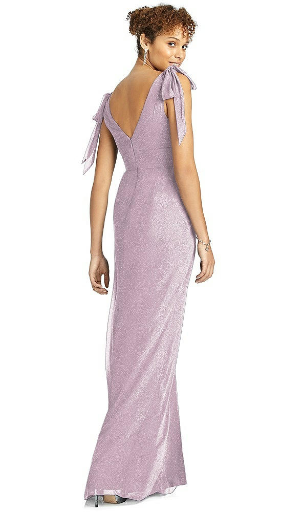 Back View - Suede Rose Silver Studio Design Shimmer Bridesmaid Dress 4542LS