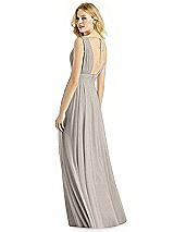 Rear View Thumbnail - Taupe Silver & Light Nude Bella Bridesmaids Shimmer Dress BB109LS