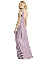 Rear View Thumbnail - Suede Rose Silver & Light Nude Bella Bridesmaids Shimmer Dress BB109LS