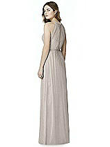Rear View Thumbnail - Taupe Silver Bella Bridesmaids Shimmer Dress BB100LS