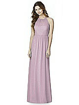 Front View Thumbnail - Suede Rose Silver Bella Bridesmaids Shimmer Dress BB100LS
